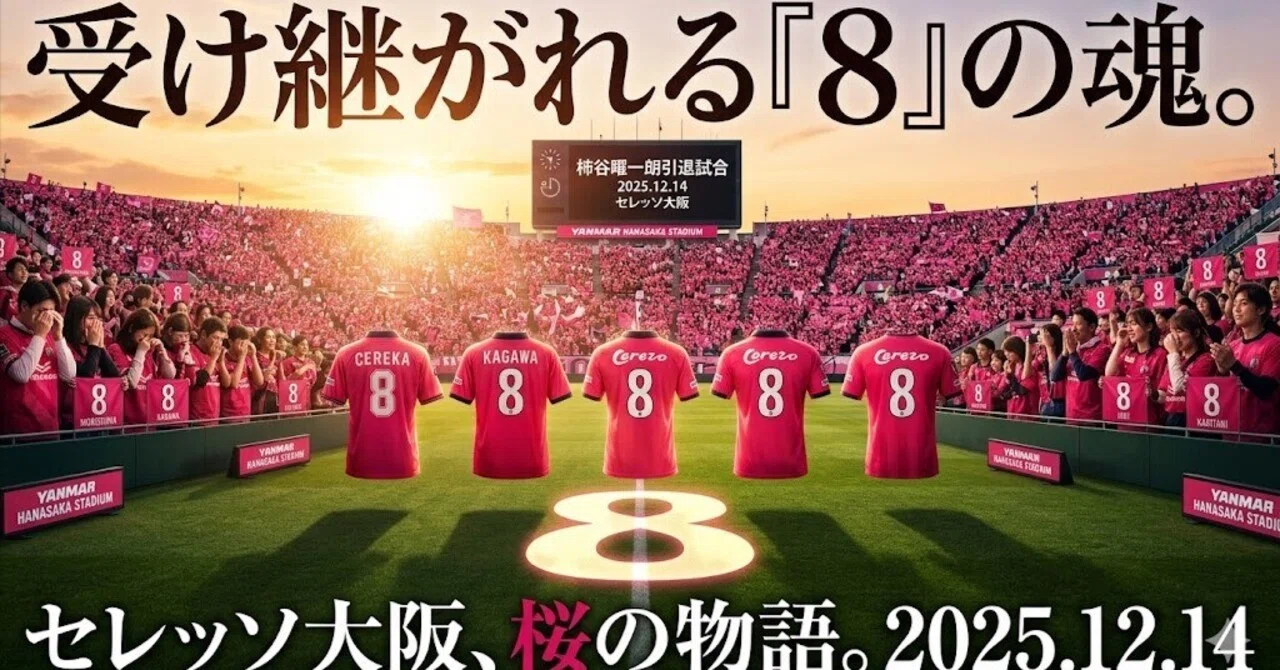 セレッソ大阪 サッカーシャツ モリシマ 8番 8番のユニフォームが5着、ピッチに並んだ日のこと｜ワーディー＠凡人