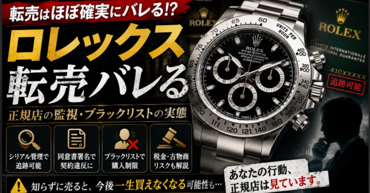 ロレックス 転売 バレ た