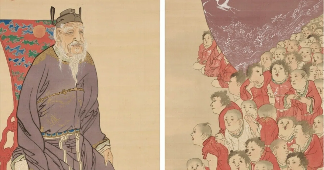 江戸中期絵師 南蘋派 岡岷山作『郭子儀図』絹本大型掛軸 真作 箱付 中国画 長沢蘆雪」展出品作⑪ 蘆雪《郭子儀図》個人蔵｜美術史チャンネル―文章