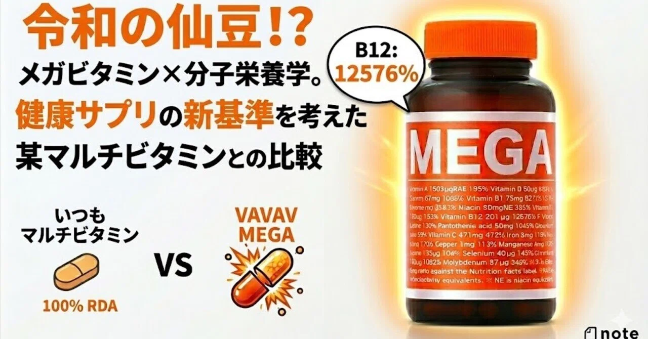 令和の仙豆！?メガビタミン×分子栄養学。健康サプリの新基準を考えた 