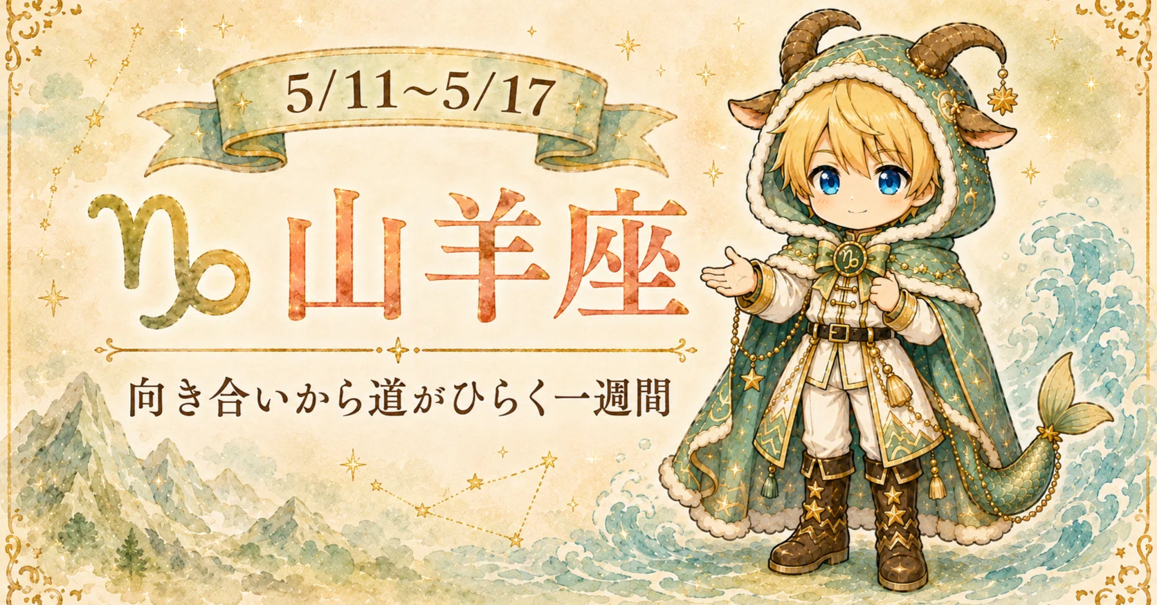 やぎ座 5/11～17】遊びの種を、ひとつ蒔く一週間｜約束の王子様
