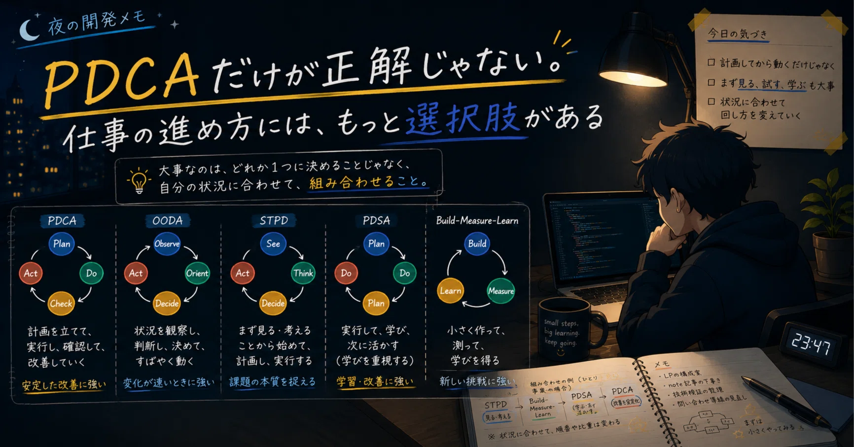 重要】PDCAだけが正解じゃない。仕事の進め方には、もっと選択肢がある