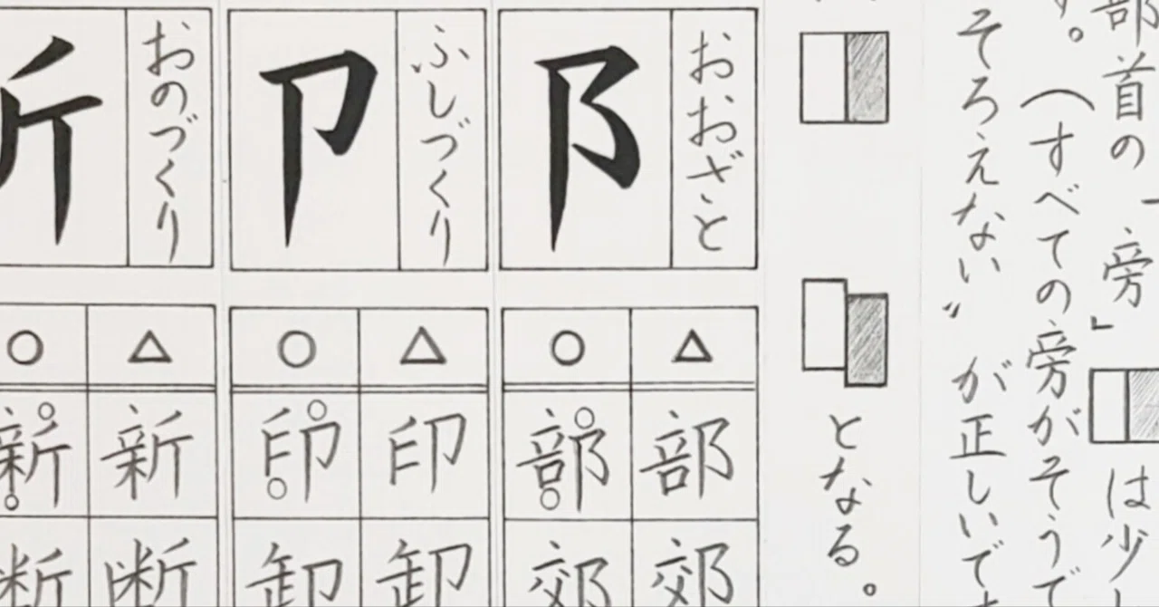 【部首・要素別】字はバランス感覚なのかルールなのか～漢字の「つくり」～｜永野江理「ひらがな研究所」「楷書の鬼」