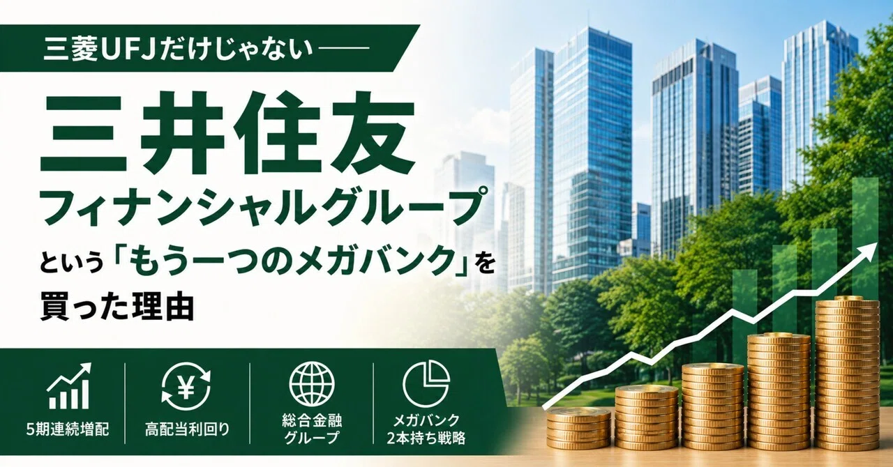 三菱UFJだけじゃない——三井住友フィナンシャルグループという「もう一つのメガバンク」を買った理由