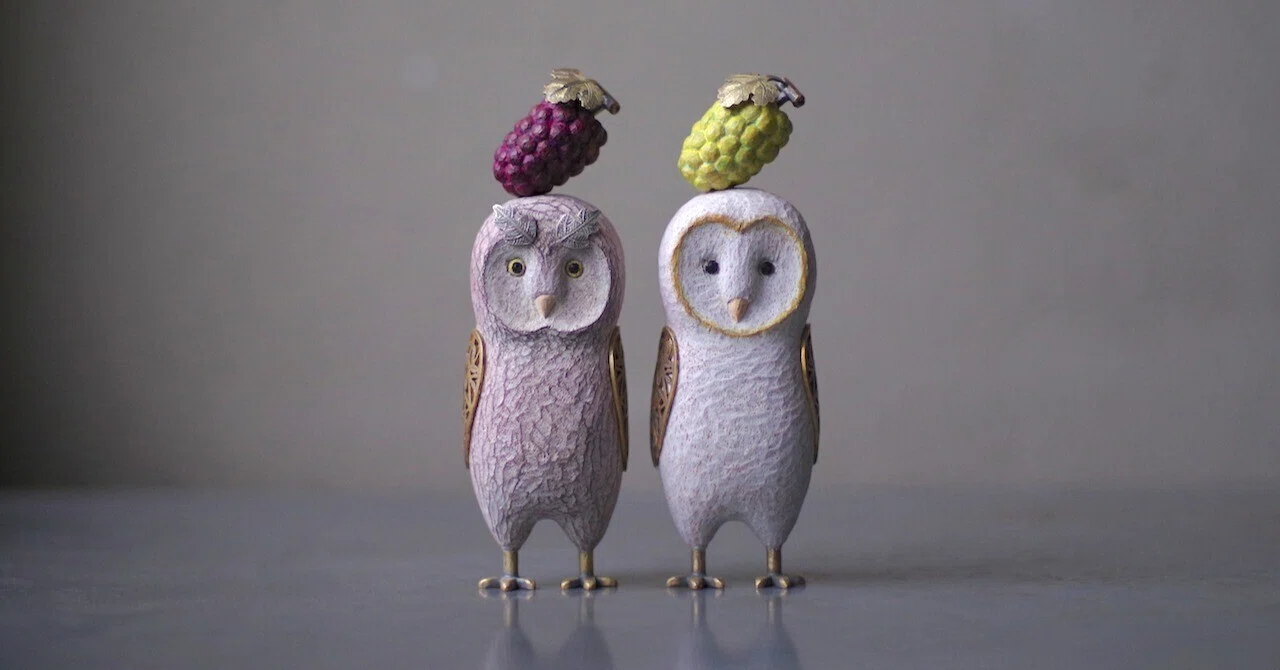 owls crowned with grapes｜初雪・ポッケ