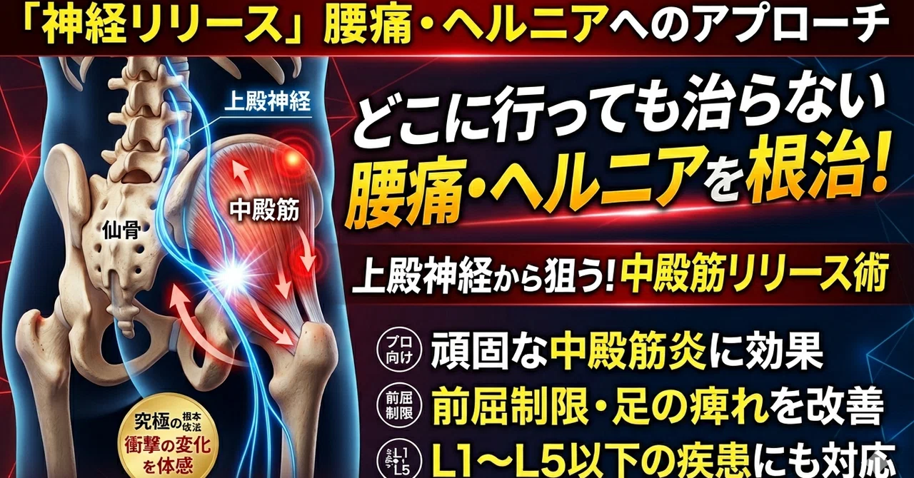 「神経リリース」腰痛、ヘルニアに上殿神経を使った中殿筋へのアプローチ｜いたみん | 痛みを改善して生活の質を変える