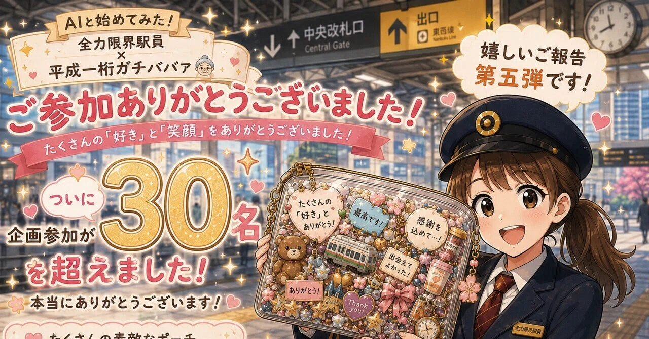駅員 AIと始めてみた】全力限界駅員×平成一桁ガチババァ👵🏻嬉しいご報告