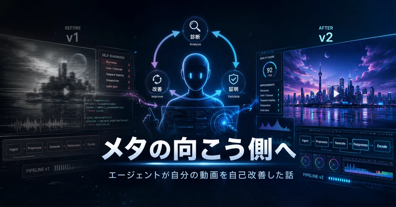 メタの向こう側へ——エージェントが自分の動画を自己改善した話