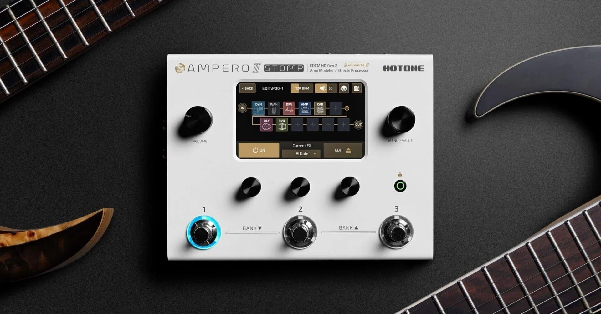 Hotone Ampero II ギターエフェクター ジャンク Hotone Ampero II Stomp Amp Modeler / Effects Processor – Stompbox.in