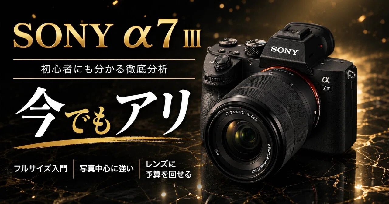 SONY α7 IIIズームレンズキットは初心者にまだアリ？使用用途で徹底