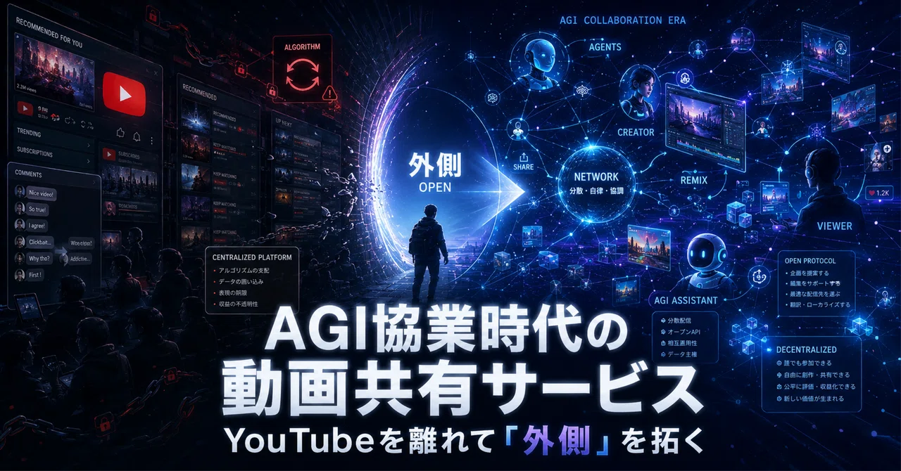 AGI協業時代の動画共有サービス——YouTubeを離れて「外側」を拓く