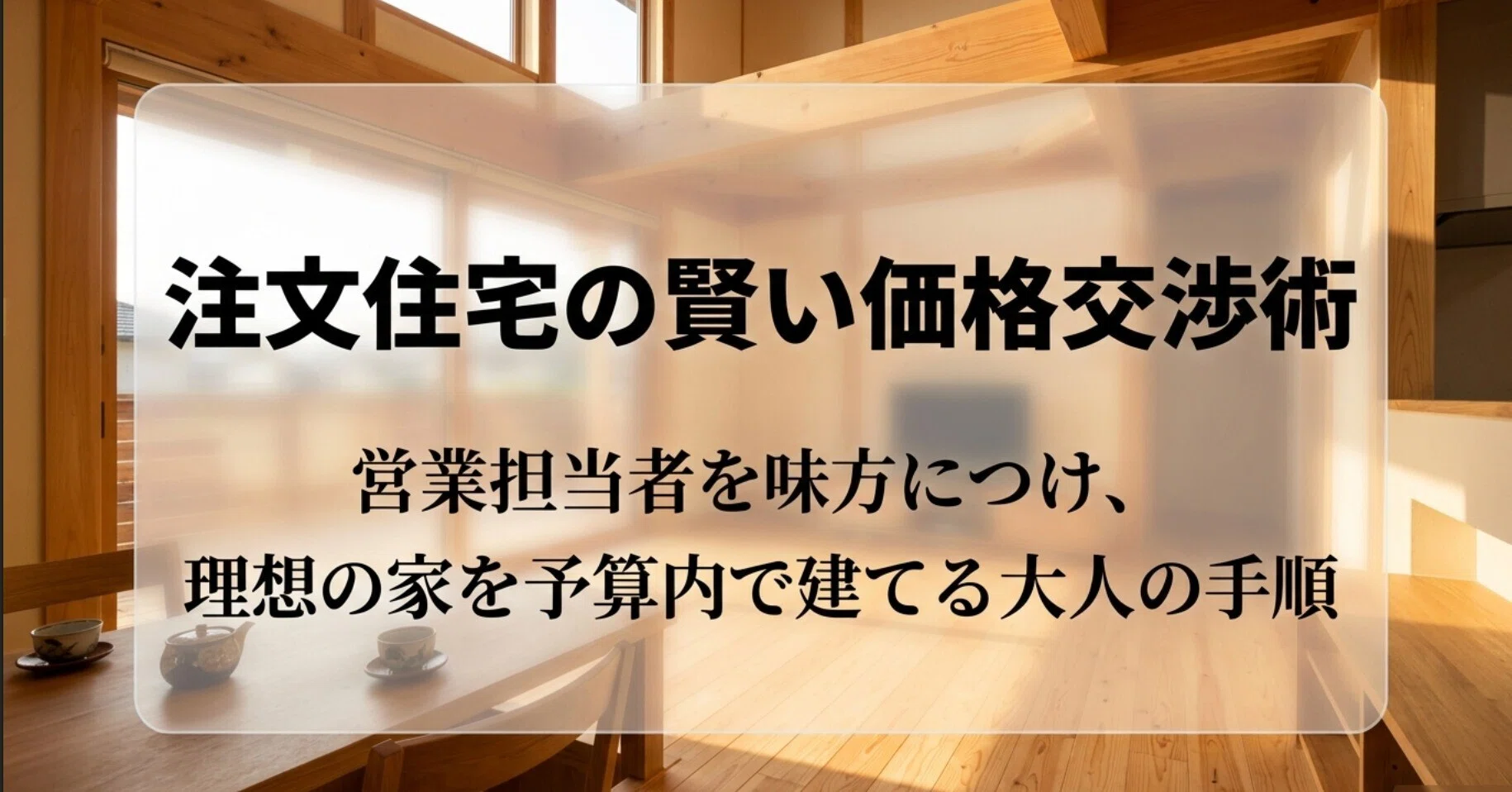 注文住宅の値引きの言い方！50代の住宅好きが教える成功のコツ｜yama