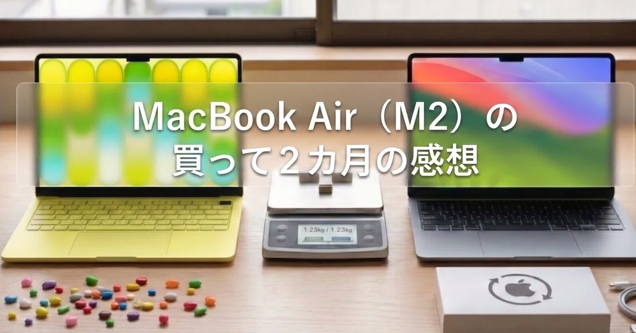 MacBook Air M2。ほぼ新品です！ MacBook Air（M2）を買って2カ月の感想