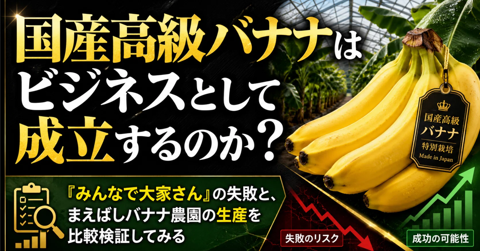 国産高級バナナはビジネスとして成立するのか？ ～『みんなで大家さん