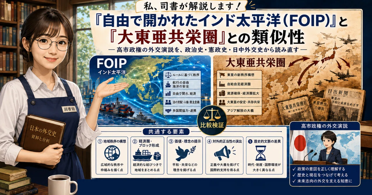 Foip Process 私、司書が解説します!「自由で開かれたインド太平洋(FOIP)」と「大東亜共栄圏」との類似性― 高市政権の外交演説を、政治史・憲政史・日中外交 ...