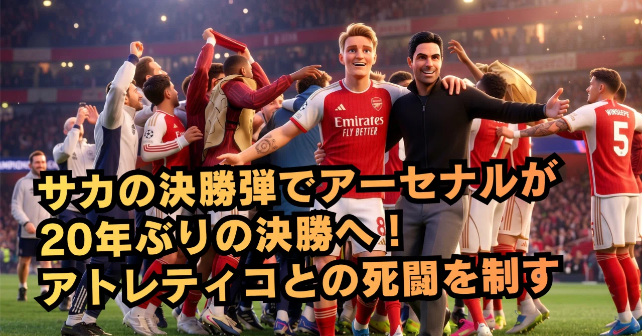 サカの決勝弾でアーセナルが20年ぶりの決勝へ！アトレティコとの死闘を