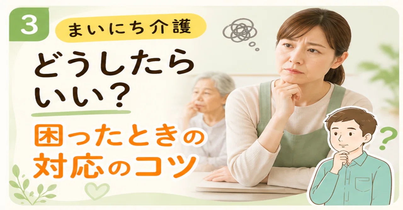 まいにち介護】 どうしたらいい？〜困ったときの対応のコツ〜｜あや