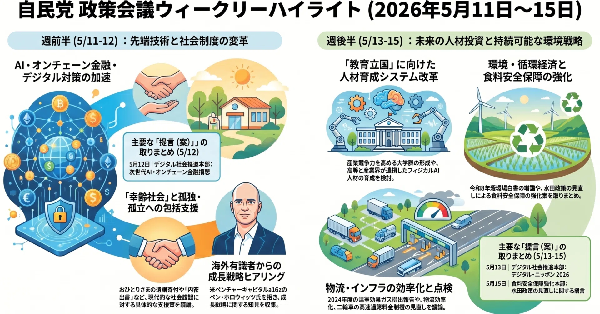 自民党政策会議ウィークリー予定（5月11日の週）｜小木曽稔