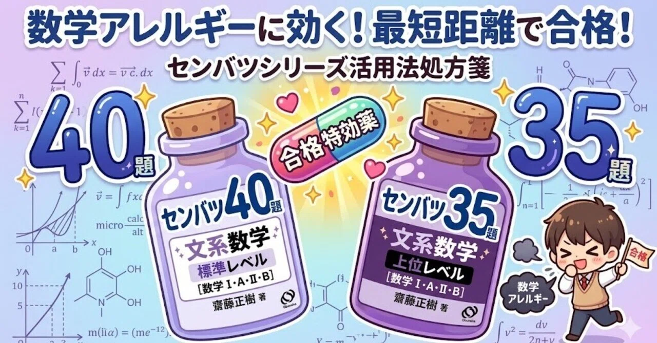数学の処方箋】【センバツシリーズ】数学アレルギーに効く！最短距離で