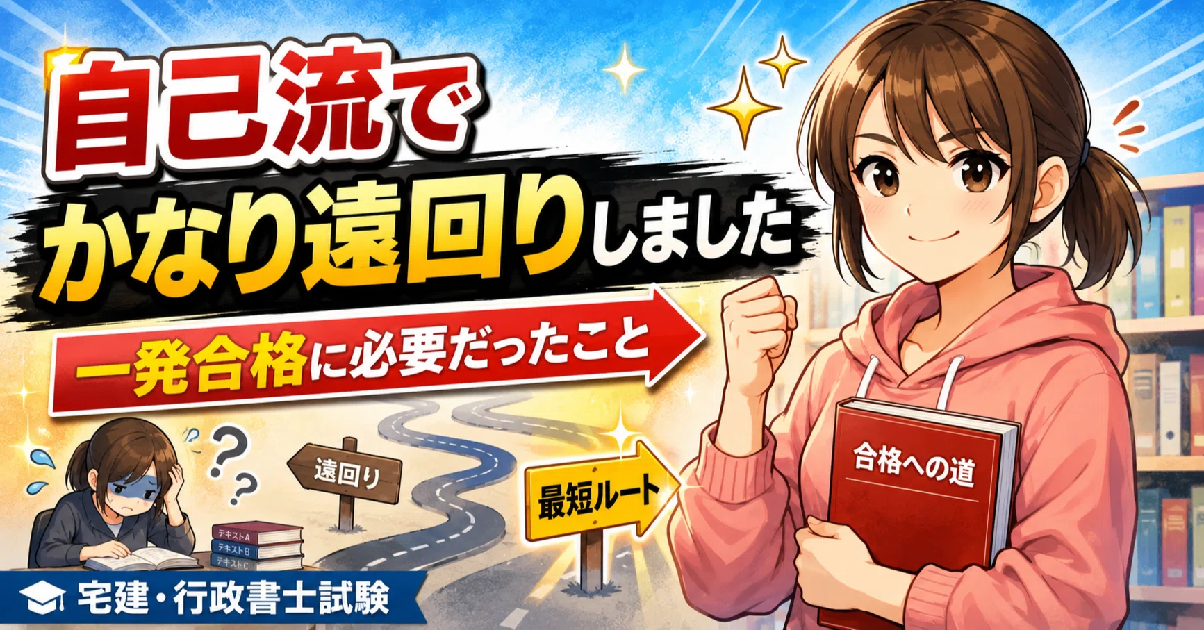 遠回りしてわかった。一発合格に必要だったこと｜宅建・行政書士試験