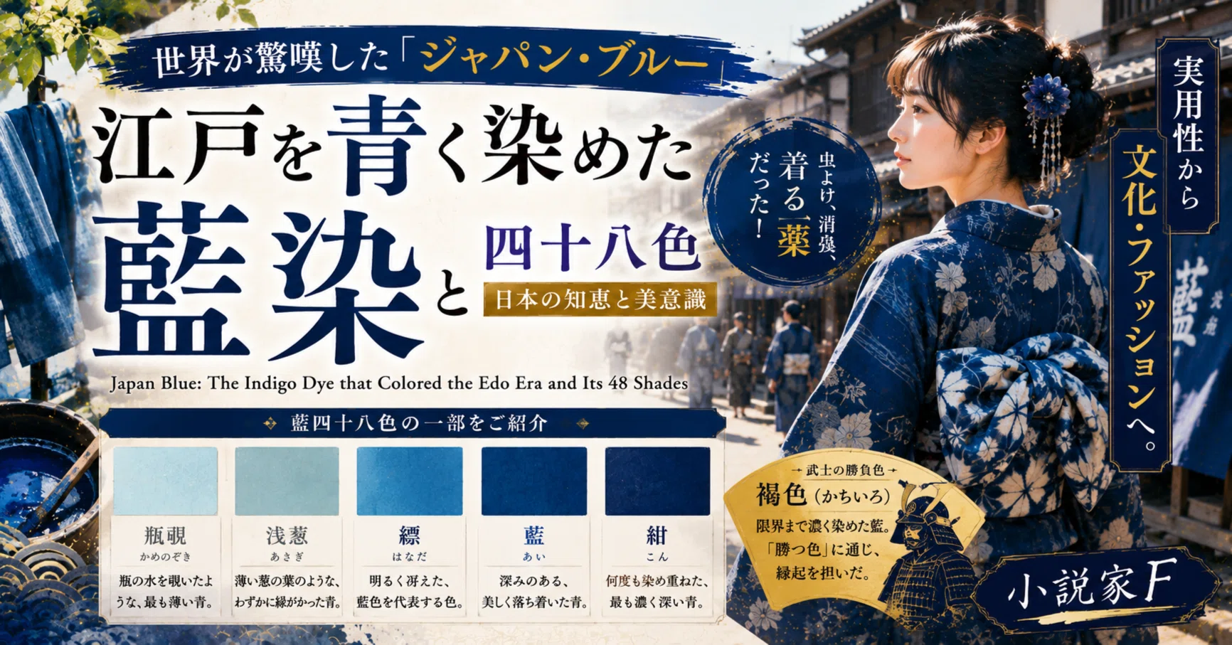 世界が驚嘆した「ジャパン・ブルー」。江戸時代を青く染め上げた『藍染