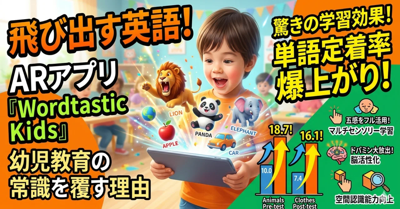 飛び出す英語！ARアプリ『Wordtastic Kids』が幼児教育の常識を覆す理由｜LifeSprout Publishing