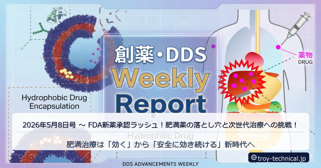 Troy Technical 創薬・DDS WeeklyReport 2026年5月8日号 〜 FDA新薬