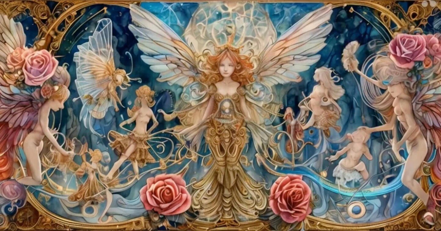 曼荼羅　イレーヌ　マイヤー作品 万華曼荼羅」番外編「天使曼荼羅」394 Mandala of Angels 394｜俵屋年彦