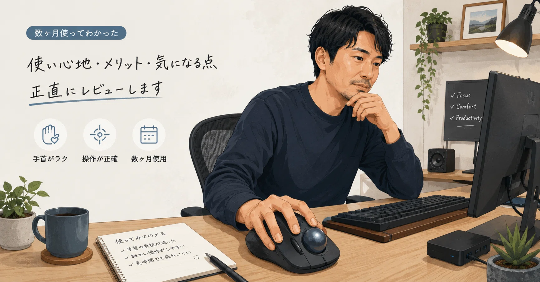 エレコム トラックボールマウス HUGE PLUSレビュー｜数ヶ月使った本音