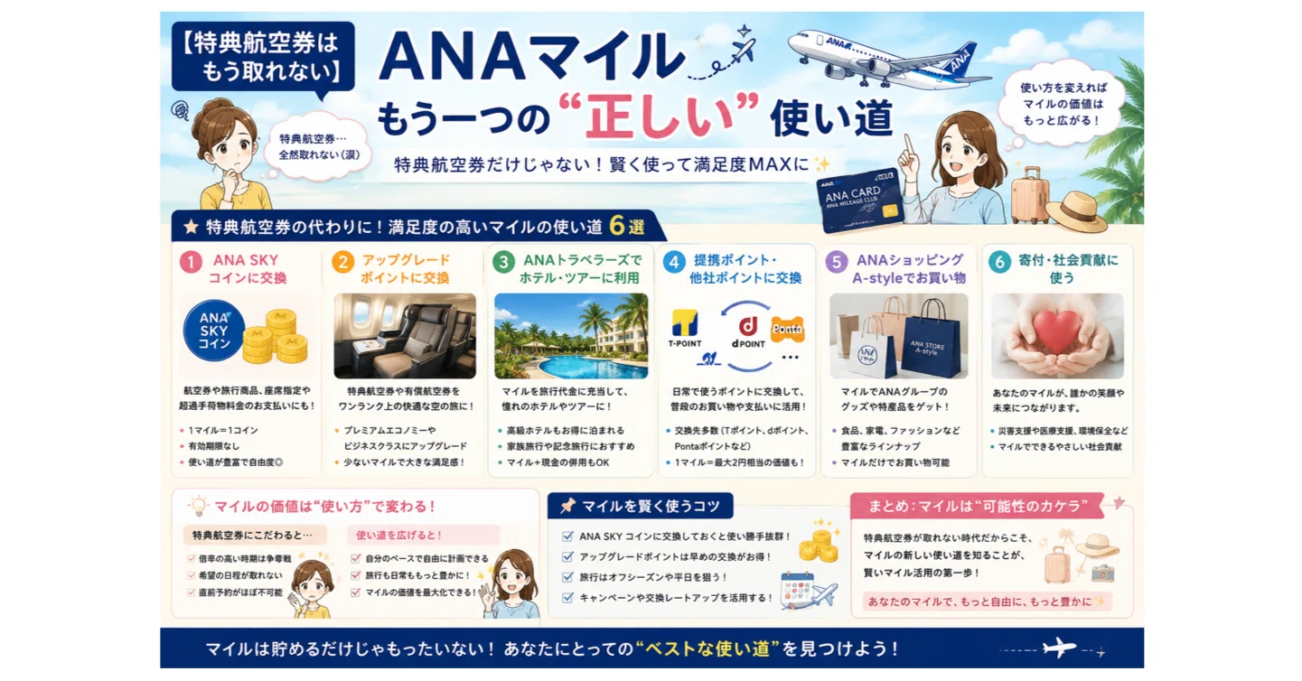 特典航空券はもう取れない！ ANAマイル もう一つの”正しい”使い道