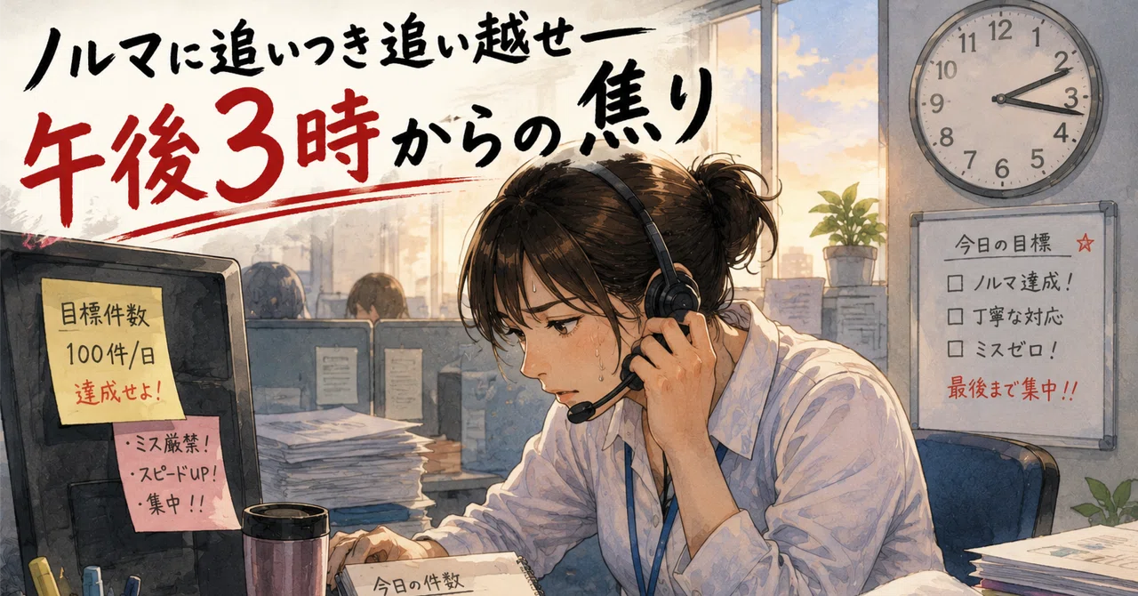 ノルマに追いつき追い越せ――午後3時からの焦り｜ふたけやすこ｜社会復帰の途中
