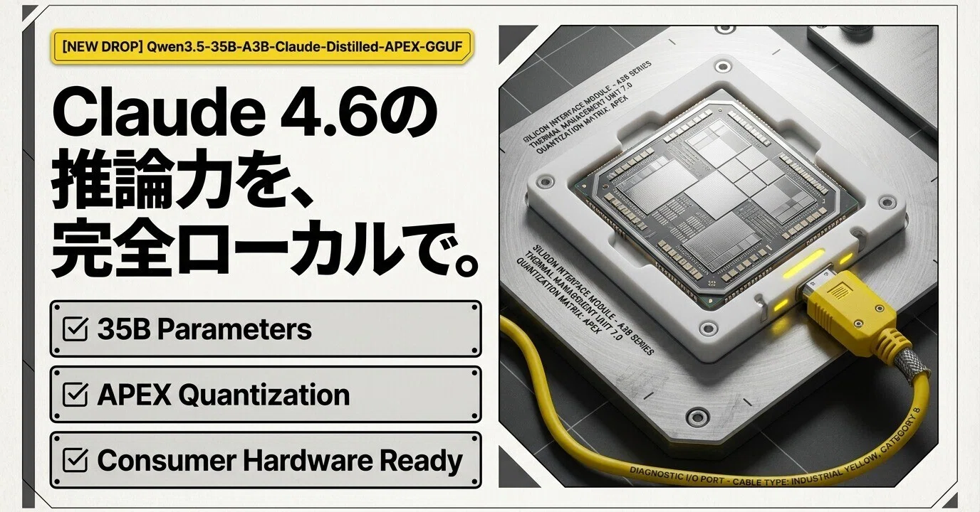 qnYn35さま＊確認ページです ローカルLLMの新基準？：Qwen3.5-35B-A3B-Claude-Distilled-APEX-GGUF