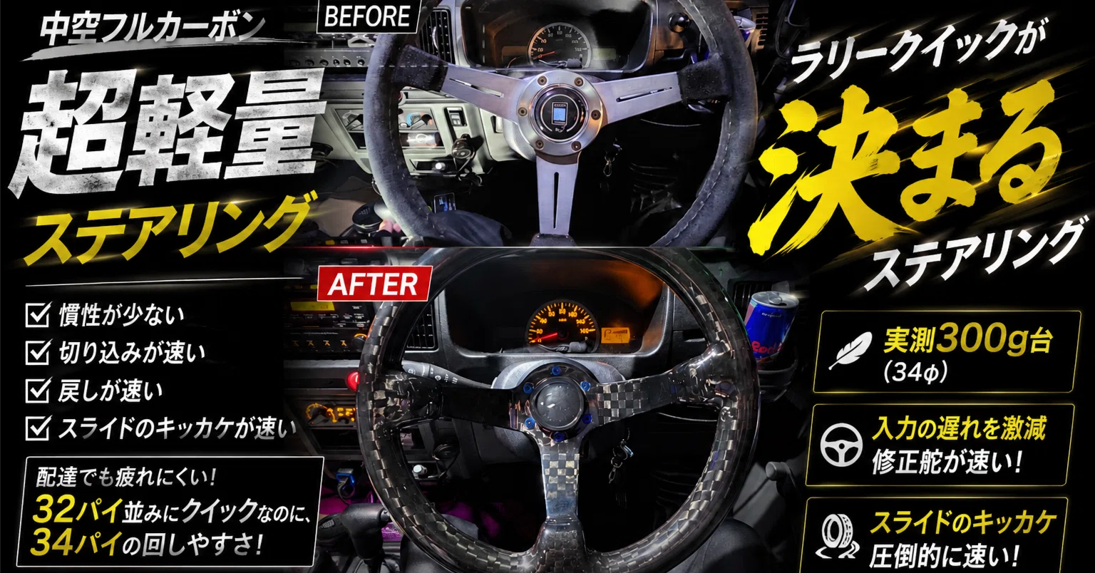 🚘️34パイなのに32パイ級。🏎️中空フルカーボンディープコーン