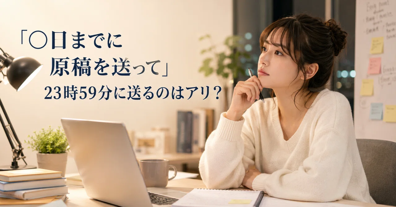 日までに原稿を送って」 23時59分に送るのはアリ？｜創稿舎@Book writer／#取材 #書籍 #ライター