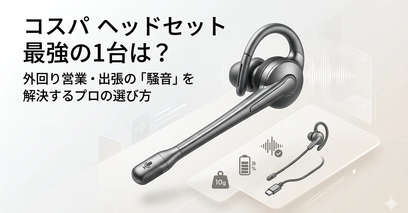 コスパ ヘッドセット最強の1台は？外回り営業・出張の「騒音」を解決