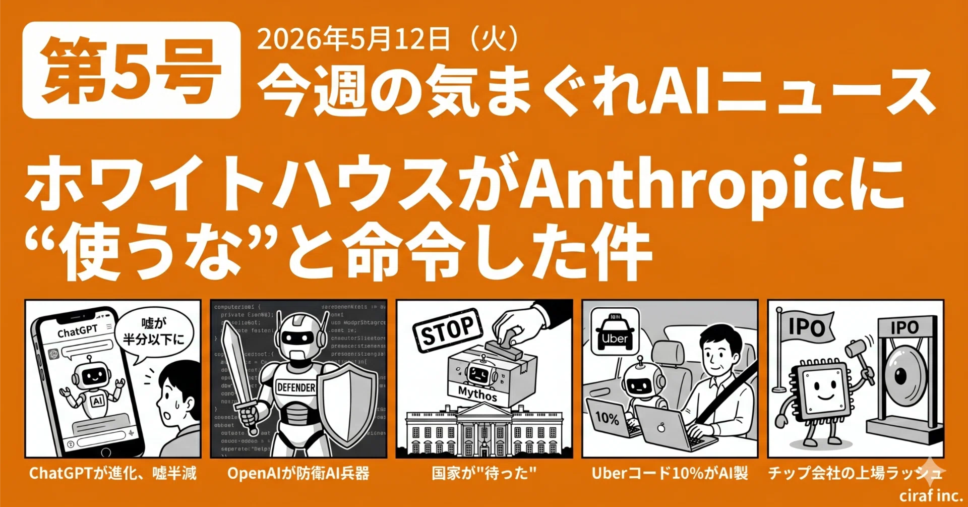 今週の気まぐれAIニュース｜第5号｜ホワイトハウスがAnthropicに