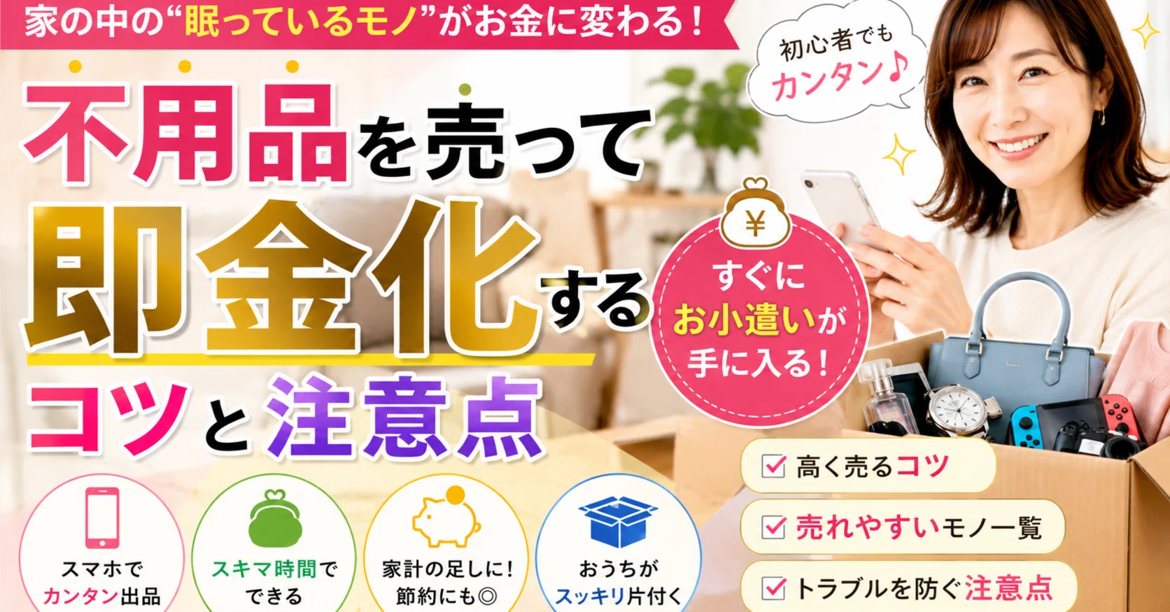 不用品を売って即金化するコツと注意点｜空き家情報の窓口＠マサ