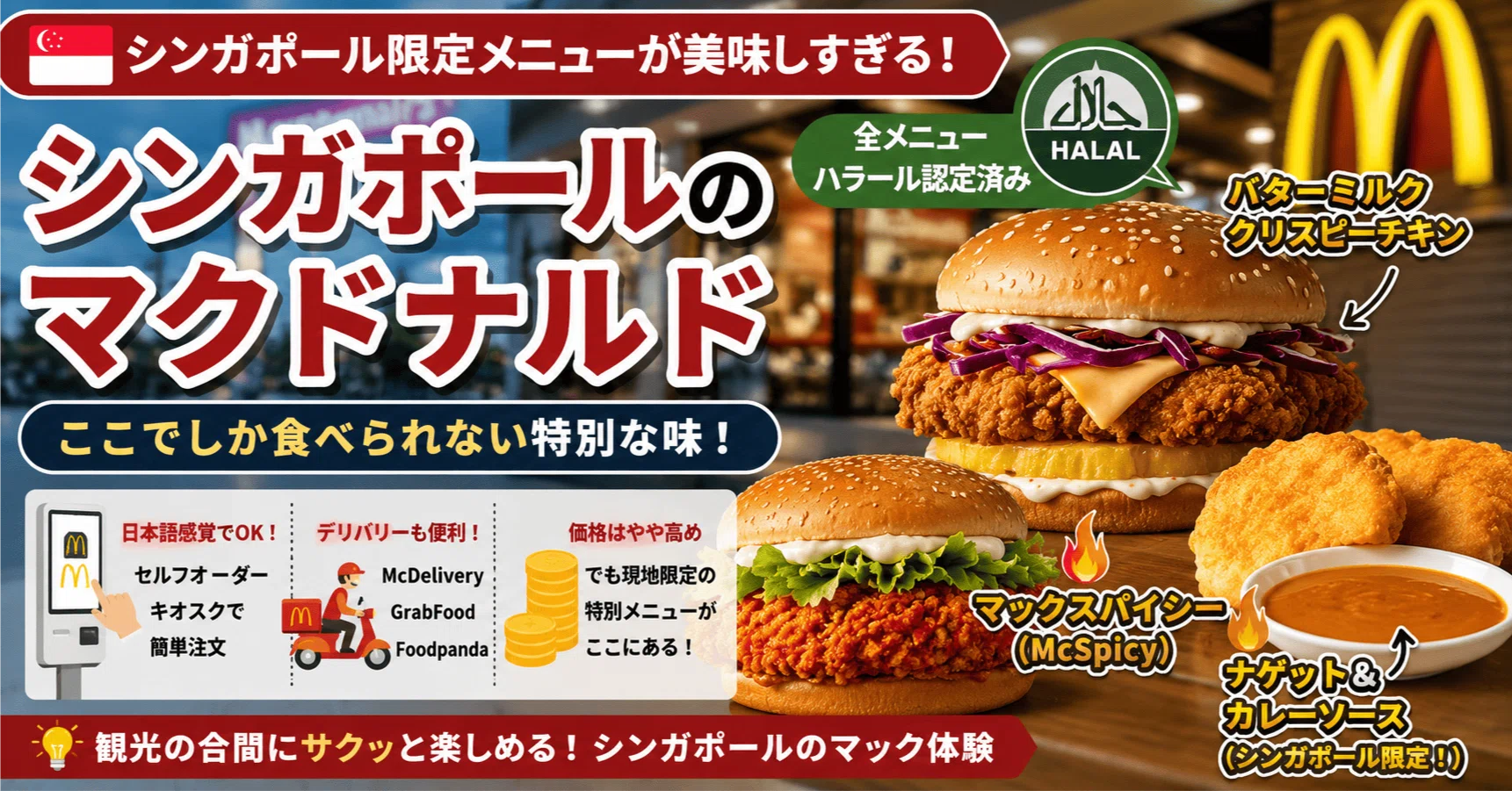 日本では食べられない！シンガポール限定マクドナルドメニューを全部 
