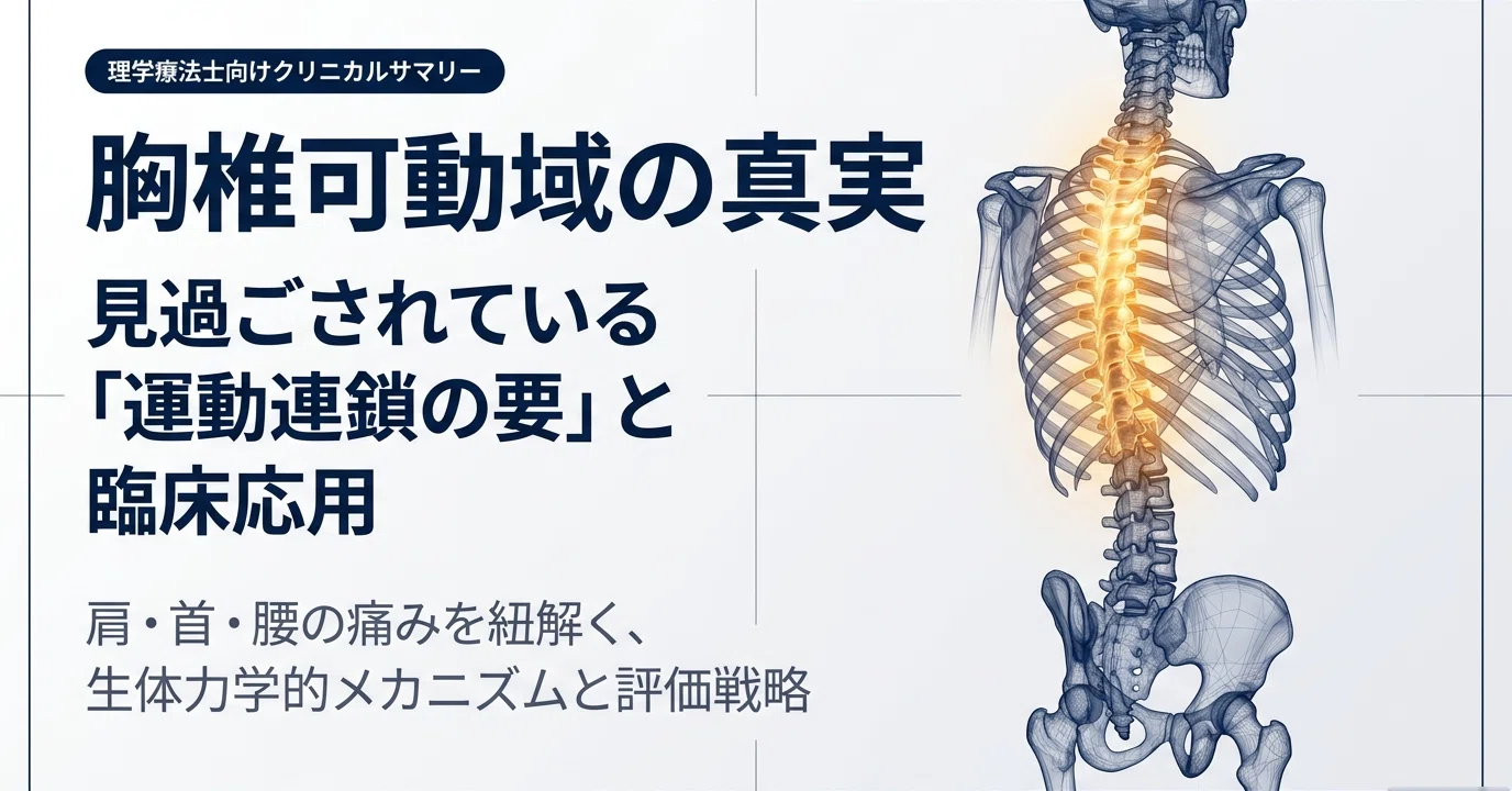 胸椎可動域の真実──見過ごされている運動連鎖の要と臨床応用｜片山