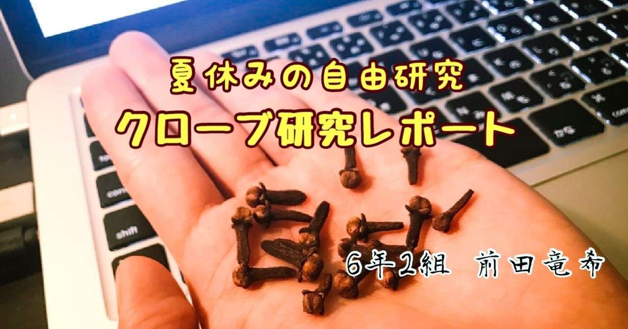 クローブは家庭の常備薬 実験研究してみた Ryuki Maeda Note
