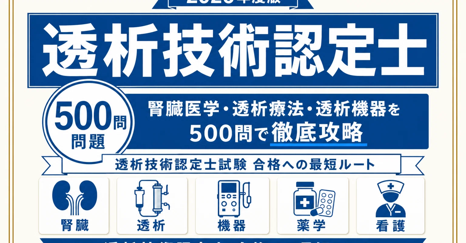 透析技術認定士】試験対策問題集500問 解答解説付き｜Study Base