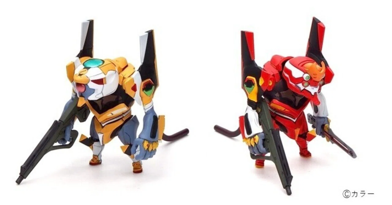 【エヴァンゲリヲン】【非売品】零号機カラー ジョイコンR チョイプラ エヴァンゲリオン零号機（改）・エヴァンゲリオン2号機