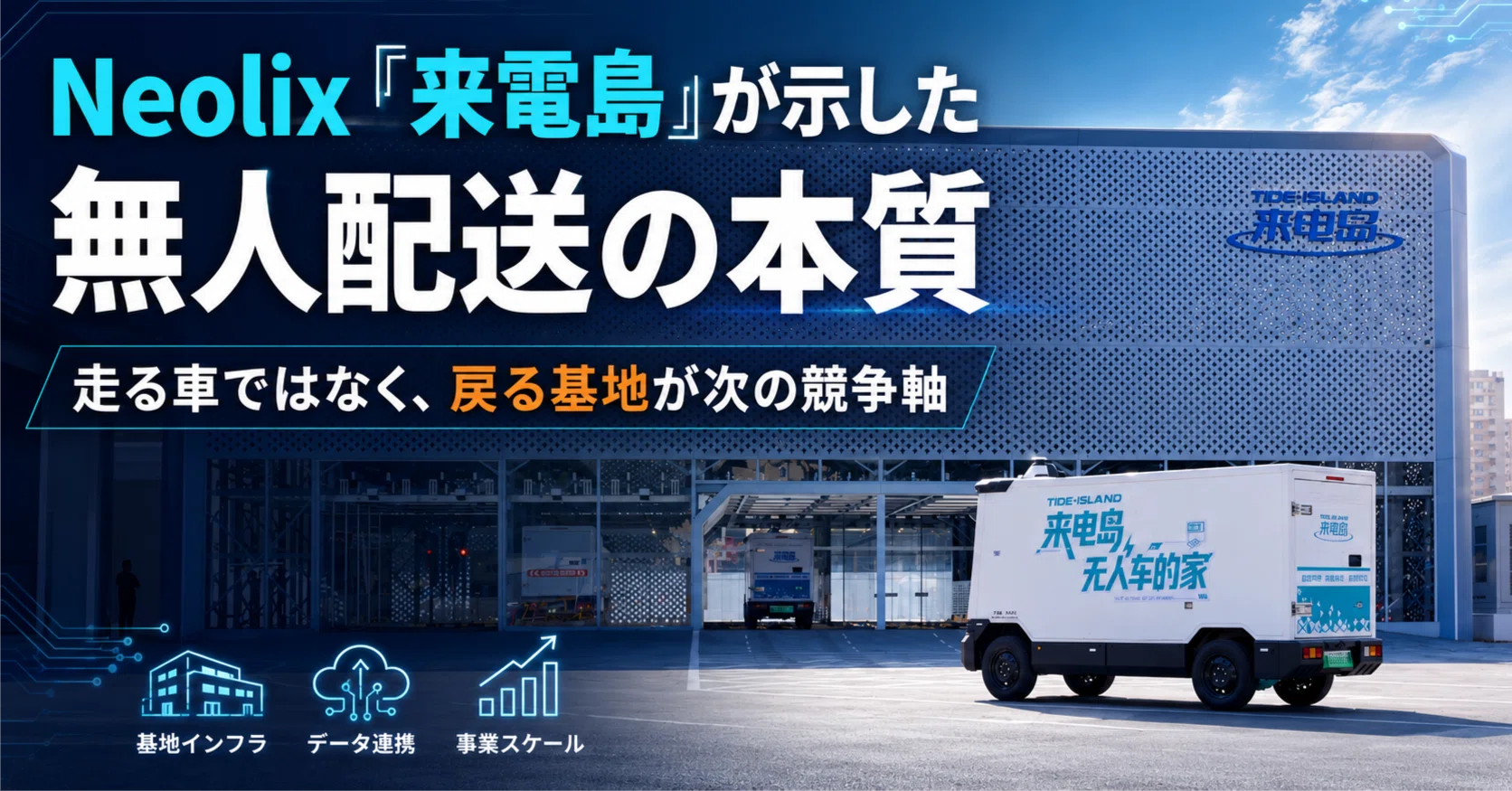 Neolix「来電島」が示した無人配送の本質~走る車ではなく、戻る基地が
