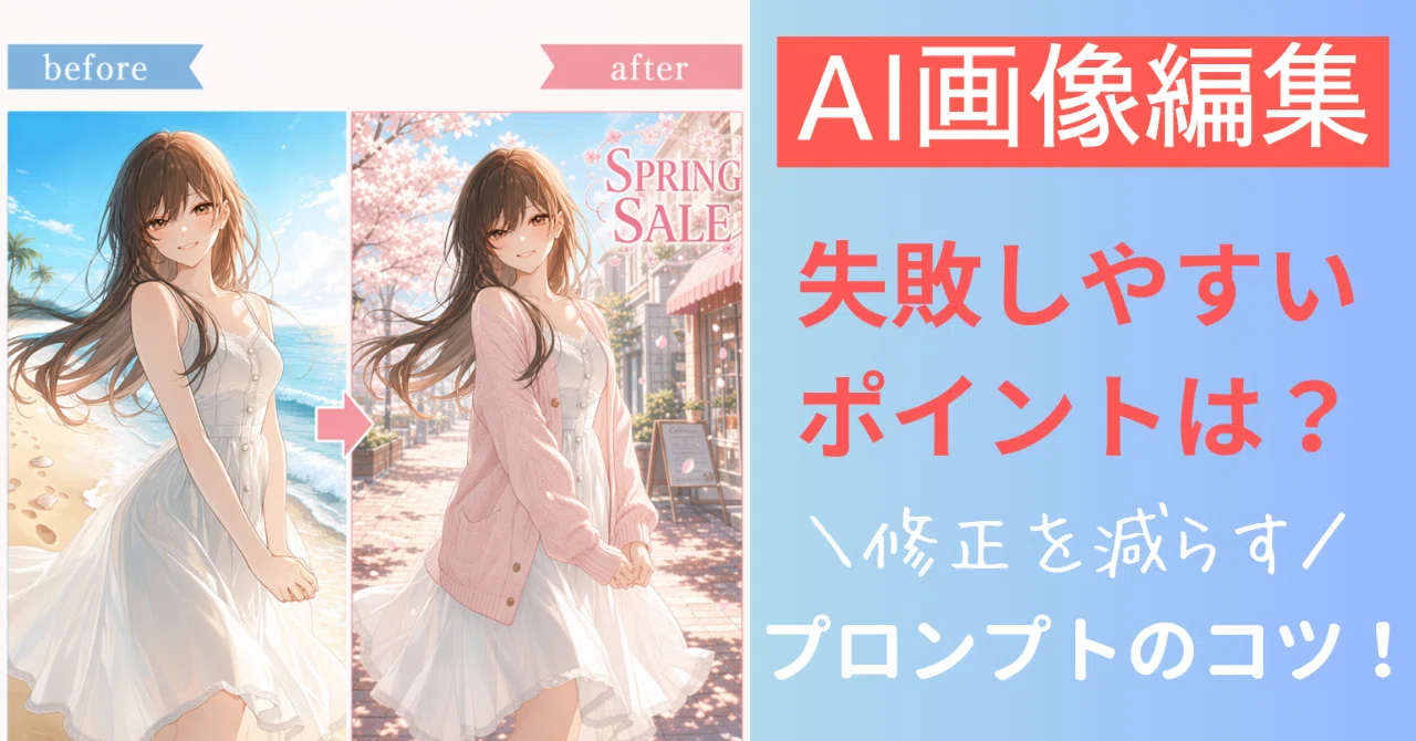 AI画像編集で失敗しやすいポイントは？修正を減らすプロンプト理解の