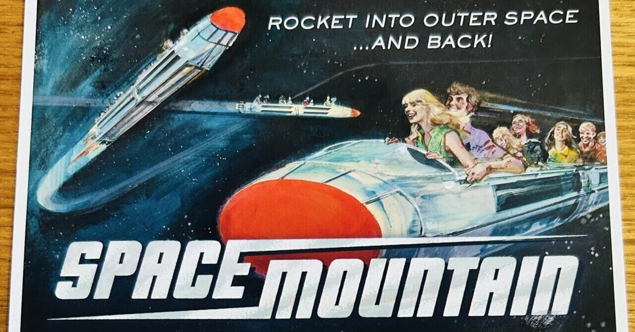 アメリカから届いた『スペースマウンテン』のカード｜おひさまめーかー