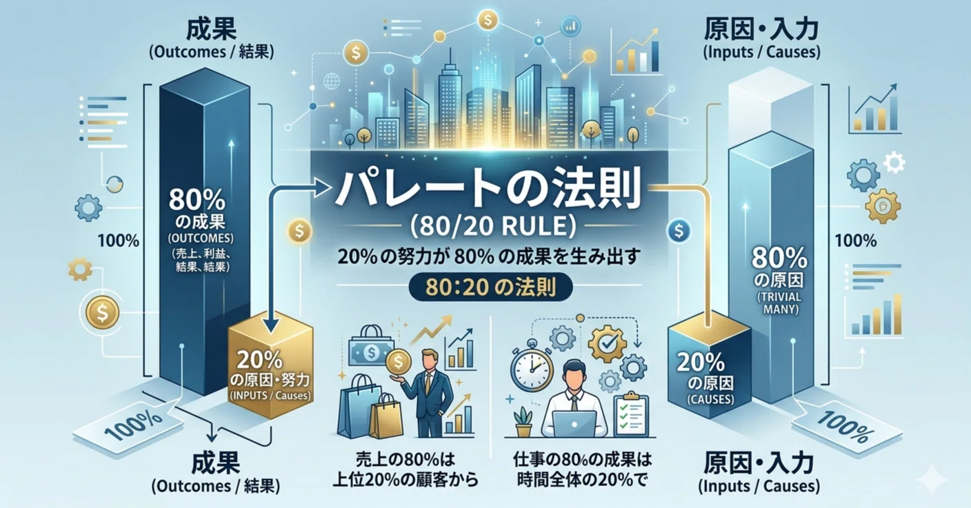 パレートの法則（80:20の法則）｜FP はとり アウトプット
