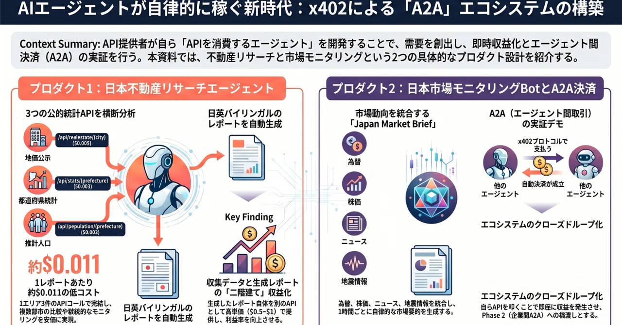 Japan APIを叩くエージェントを自分で作る——日本不動産リサーチと市場モニタリングBotの設計｜Katomasa@x402 Inc.