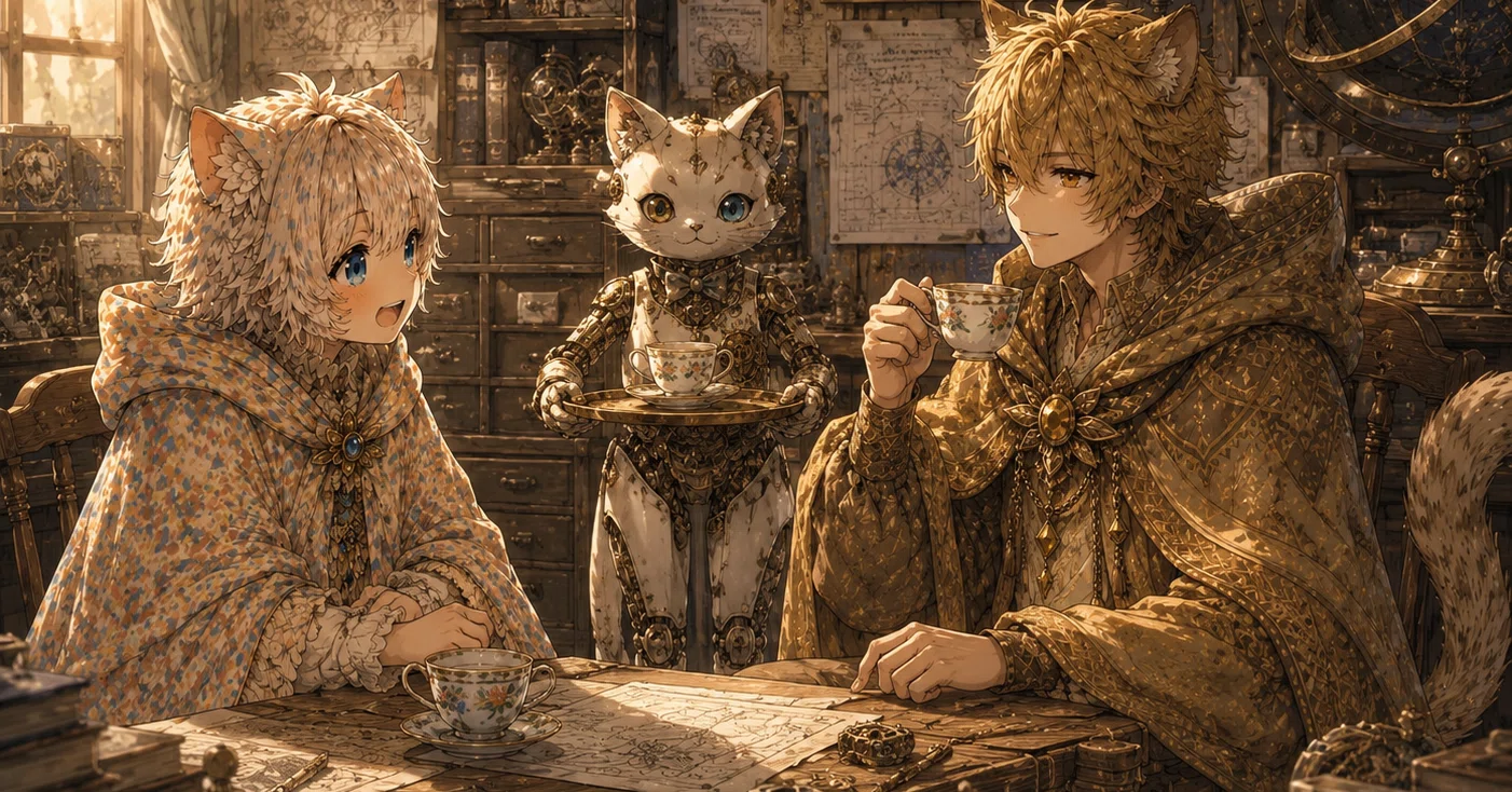 猫たちのティータイム｜復活の魔王と災厄の七賢猫14｜rira