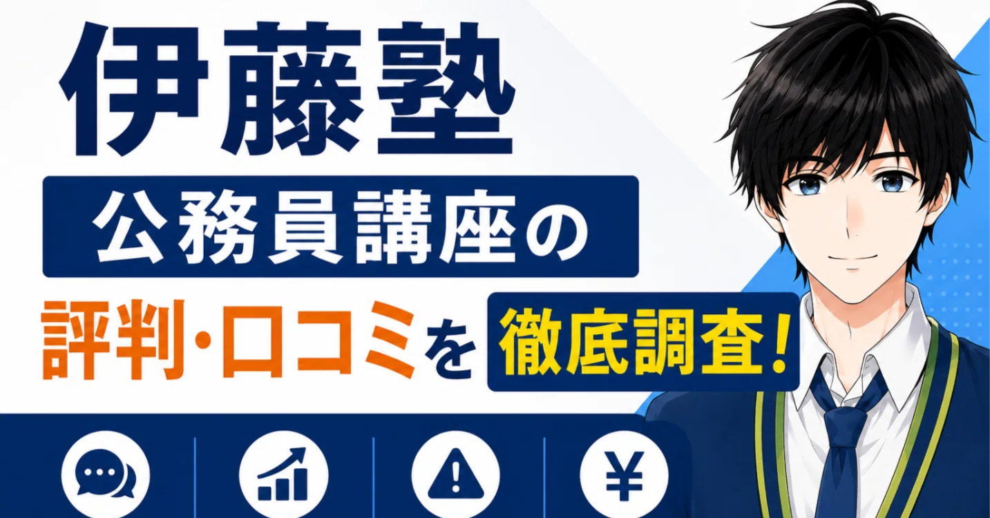 伊藤塾の公務員講座の評判・口コミを徹底調査！合格実績・デメリット