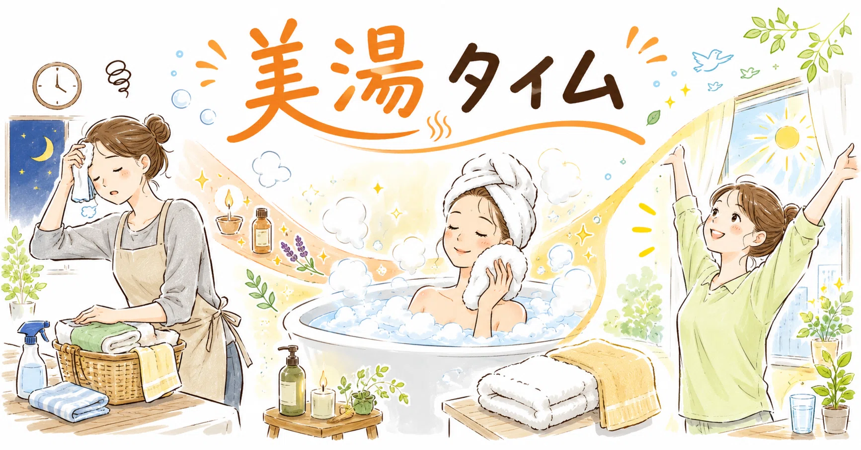 お風呂が変わると、明日が変わる。「美湯～ティタイム」｜かみしん